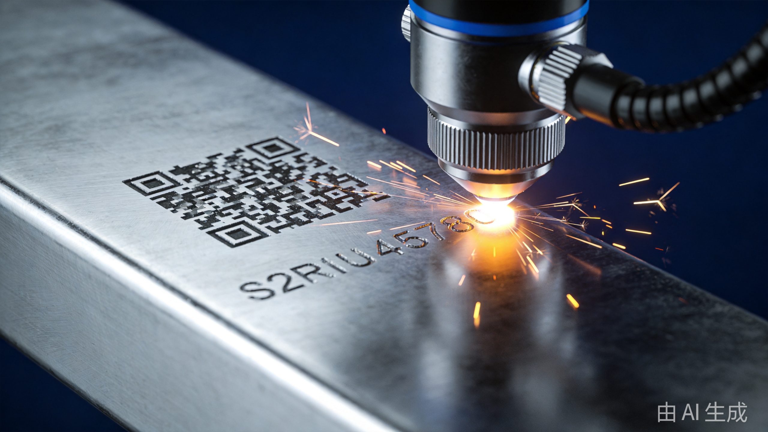 How does a fiber laser marking machine work - laser engraving QR code on metal